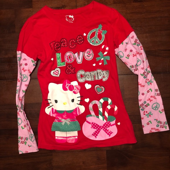 long sleeve hello kitty shirts